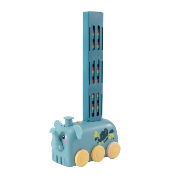 Domino Train Leke Stable Block Sett Domino Building Block Brain Developmental Electric Car Cartoon Block for Kids Age3+