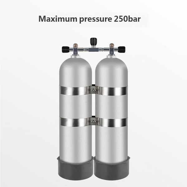 Professionell dubbel tankventilset vänster höger hand dykutrustning