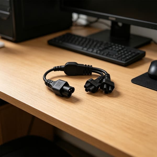 30 cm kort C6 han til to C5 hun strømfordelerkabel til bærbar computer