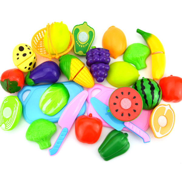 18 kappaletta vihanneksia hedelmien leikkaus leikkimiseen lelu Myrkytön Kiihdyttää lapsia Edistä mielikuvitusta Ympäristöystävällinen