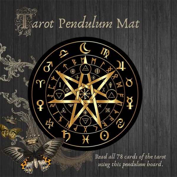 Rune Mønster Astrologi Penduler Måtte Musemåtte Tarot Antiskrid Gummimåtte