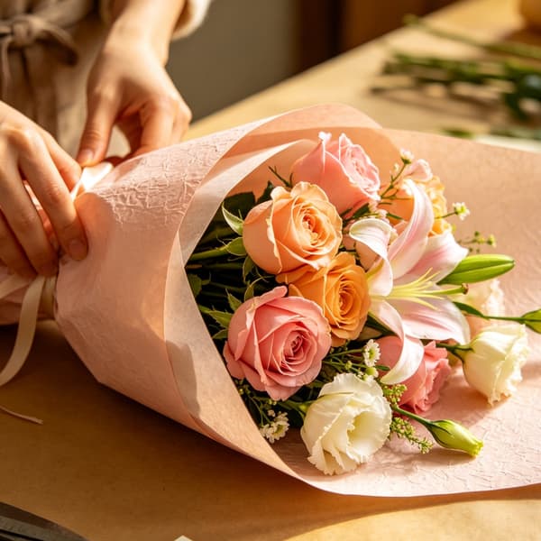 72 ark blommigt omslagspapper designat för present- och blomsterarrangemang