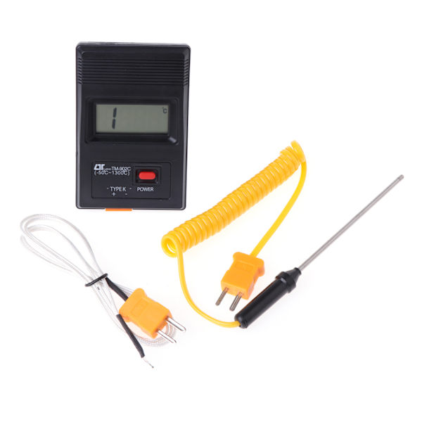 Kompakt temperaturmätare Digital termometer med 2 stilar termoelementsond 105x70 mm/4,13x2,75 tum Bärbar