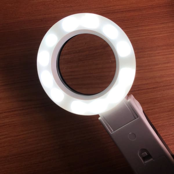 LED-belyst forstørrelsesglas 3 tilstande lys 16X forstørrelseslupper
