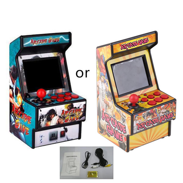 Security Mini Arcade Game Machine 156 Klassiske håndholdte spill bærbar maskin for barn, voksne med 2,8" fargerik skjerm