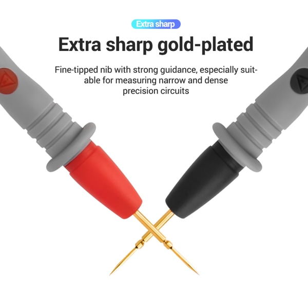 Guldpläterad spets multimeter testkabel med för Sharp Needle Quality Silicone Mate