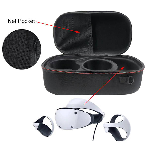 Stötsäkra väskor för PS VR2 Headset Väska Anti-Scratch Fodral Skyddsbox