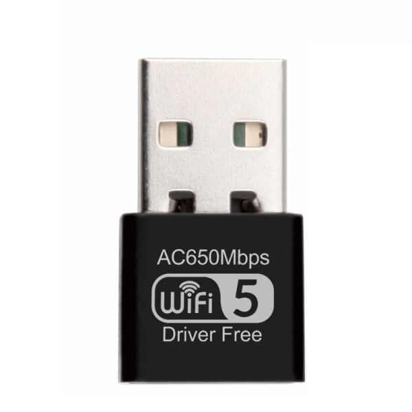 USB trådlös mottagare 650Mbps WiFi Adapter Dubbelbands nätverkskort för PC