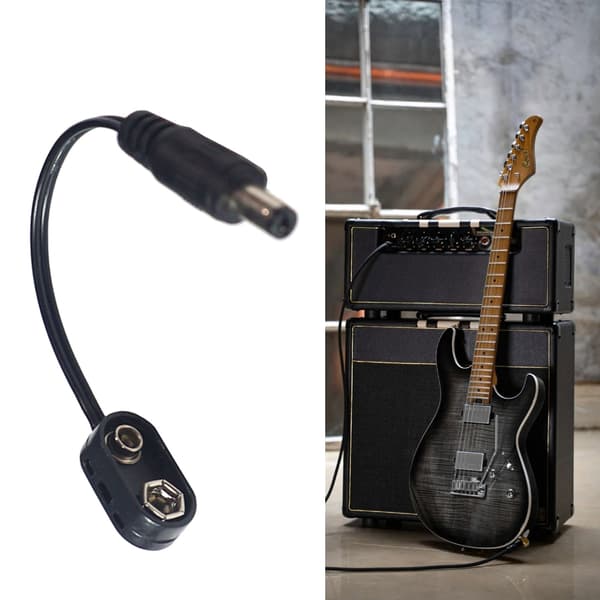 Batteriklämma Omvandlare Strömkabel 9Volt Snap Kontakt Gitarrtillbehör