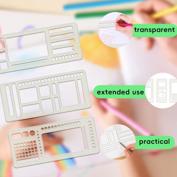 Minimalistiske prik-array notesbogsskabeloner 3-pak designs til journalentusiaster