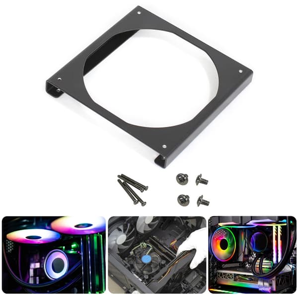Vifteholder sinkbelagt 12CM Viftemontering Datamaskin PC Intern Kabinettviftebrakett