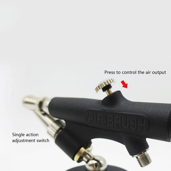 Airbrush Kit Mini Single Action Air Brush Set Siphon Feed 0.8mm Paint Spray Gun