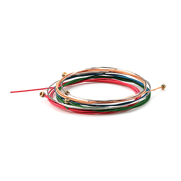 Sæt med 6 stk. guitarstrenge i forskellige farver - Multi-Color Strings Pack