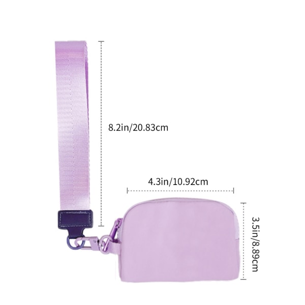 Double Pouch Wristlet Kannettava lompakko Irrotettava korttipidike Kolikkokukkaro B