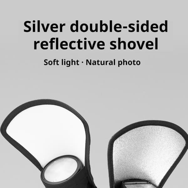 Bärbar Studs Ljusreflektor 2-sidig Flexibel Blixtdiffusorreflektor