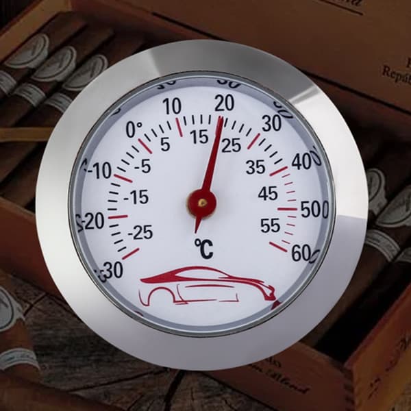 Mini Termometer 43mm Rund Temperaturmåler -30 til 60℃ Temp Måler Indikator