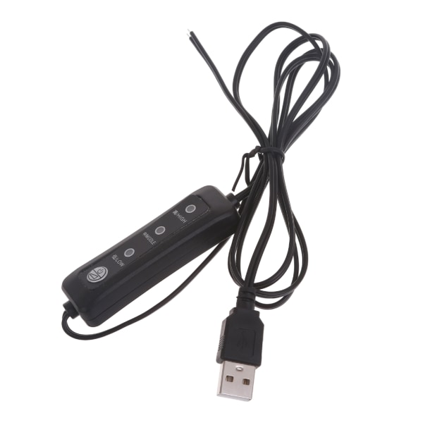 Han 2-pins USB DIY-loddestrømledning forlengelseskabel for 5V USB-vifte, LED-strips skrivebordslampe, driving Recorder LED-strip
