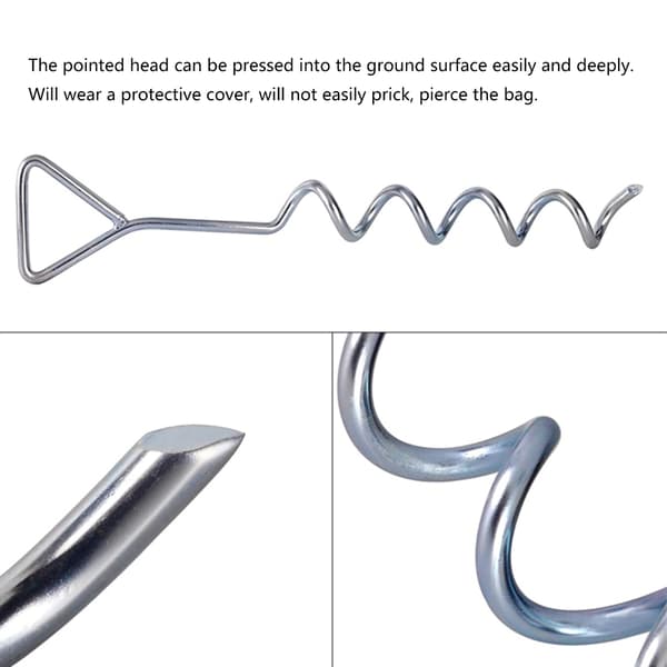 Tunge Trampoline Staker Tie Down Spiraler Jordankere Staker Holdbare Triangular head floo