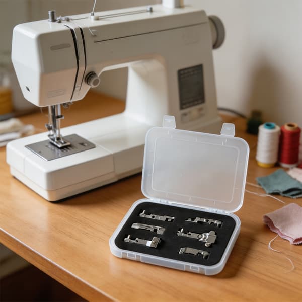 6-delt trykkfotsett for hjemmesøm og quilting