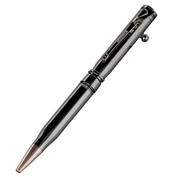 Infällbar Metal Bolt Action Penna Gel Pen Slät Skriv för män Far Kollega