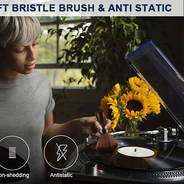 Supermyk rengjøringsbørste for vinylplate rengjøringsbørste trehåndtak