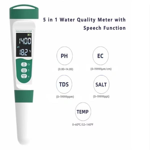Bright Voice Allowed Water Inspector 5 Functions With Auto Calibration For Individual Lab
