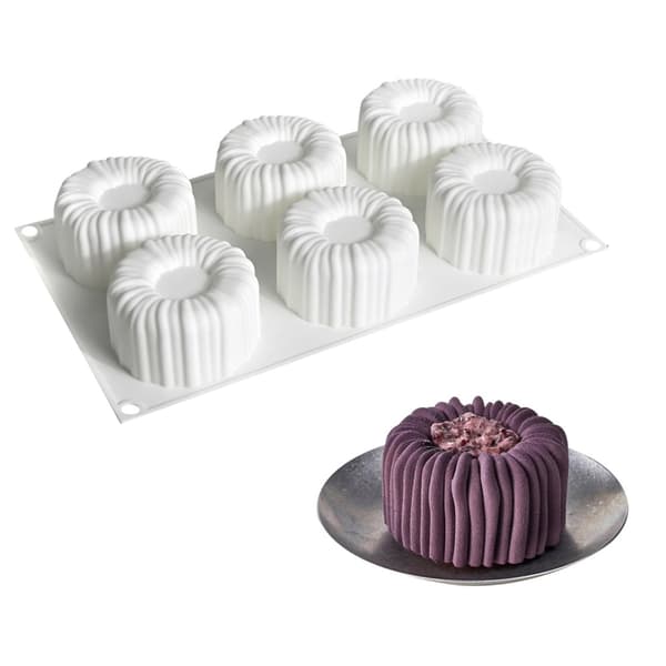 Funktionelle silikone mousse kageforme 6 hulrum til alle dine bagebehov