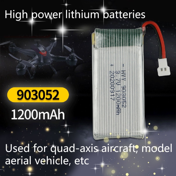903052 Laddare batteri för SYMA M18 H5P Drone Reservdelar Uppladdningsbar 1800