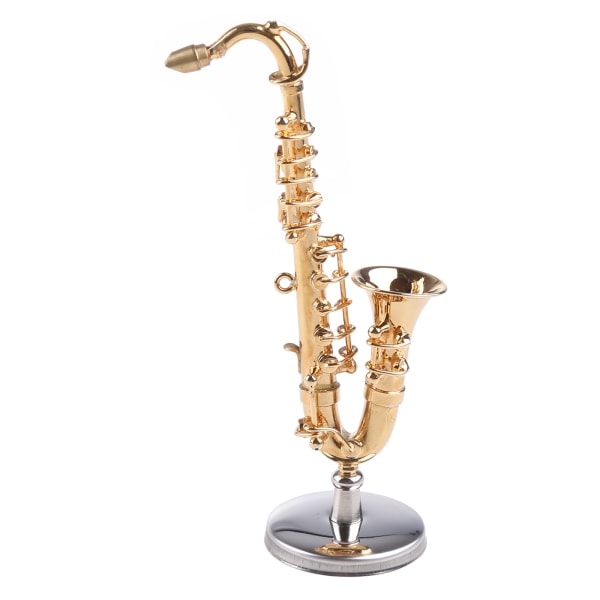 Mini Saxofon Model Miniatur Sax Model Musikalske Dekorative Ornamenter 8.5cm