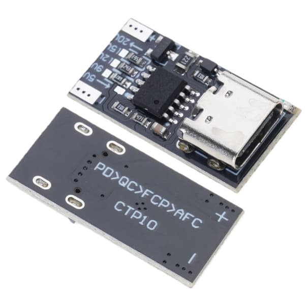 Programmerbar USB C Strømadapterkort 9V 12V 15V 20V Justerbar Udgang