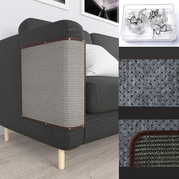 Kattklösmatta Soffa Skydd Naturlig Sisalmatta Skydda Möbel från Kattklösning för Soffa Soffan Lätt att Installera White