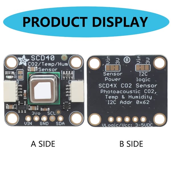 Udviklingsværktøjer 5187 SCD-40 Sensor Board CO2 Sensor Modul Board 3-5VDC