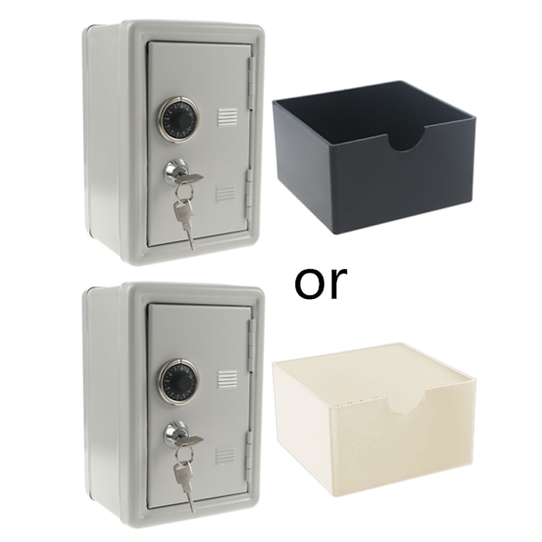 för Creative Mini Metal Mynt Bank Skåp med nycklar Barn Pengar Spara Burk Barn Säkerhet Säkerhet Säkerhetsbox för Case Orn