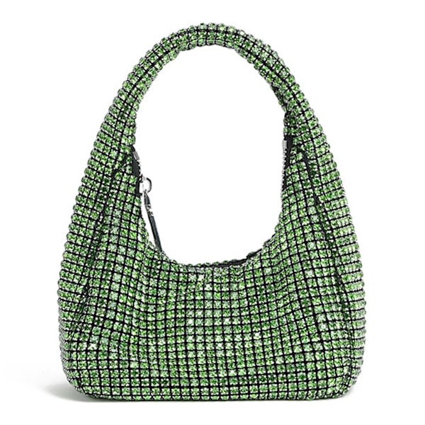 Kvinner kveld clutch veske Rhinestone veske underarm bag bryllup veske Silver