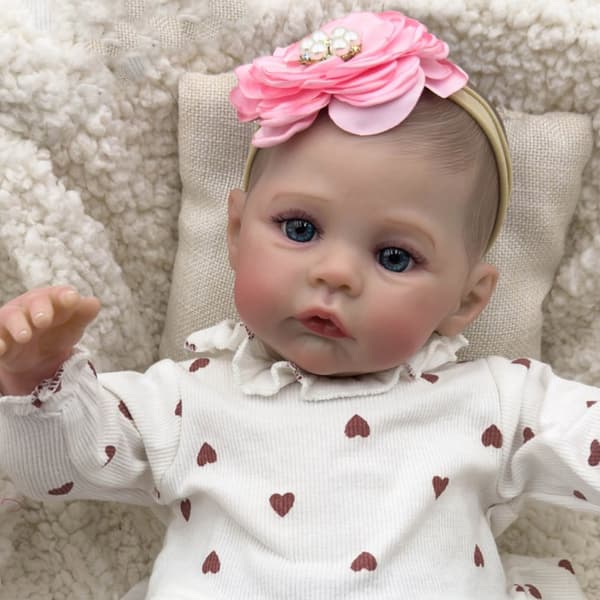 Realistisk Babyflicka Nyfödd Docka 19 tum Silikon Barn Vän Sovande Leksak