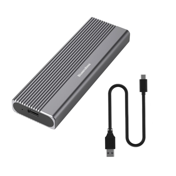 NVME NGFF SSD-deksel Mobil harddisk Aluminiumslegering Enslocure Box USB3.1 10 Gbps DualProtocol for datamaskin