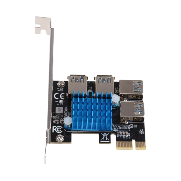 PCI-Express Riser 1x till 16x Extension Riser Adapter Pcie Converter Card 16X Slots USB 3.0 Multiplikatorkort för BTC Mining
