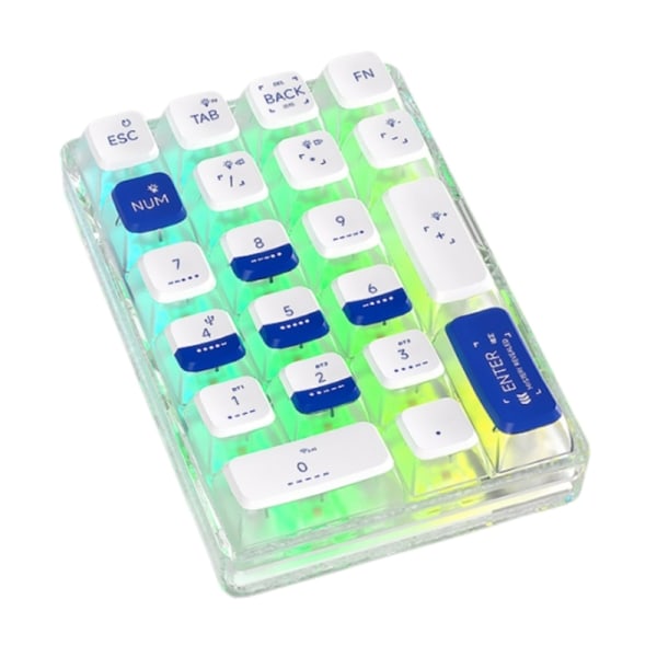 Trådløst numerisk tastatur 21 taster Numerisk tastatur Trådløst minitastatur Bluetooth-kompatibelt til bærbar stationær pc notebook