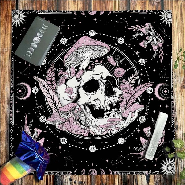 Dekorativ Tarot-duk Häxkonst Bordsduk för Tarotentusiaster B 50x50cm