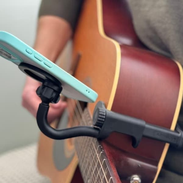 Magnetisk Gitarr Telefonhållare Telefonfäste Stativ Klämma för 6-8.8cm Tjock Gitarr