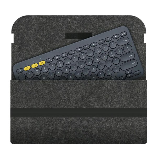 Förvaringsväska för tangentbord i ullfilt för K380 K480 trådlöst cover Skydd - case Ny stil Fashionabla Dark Grey k480