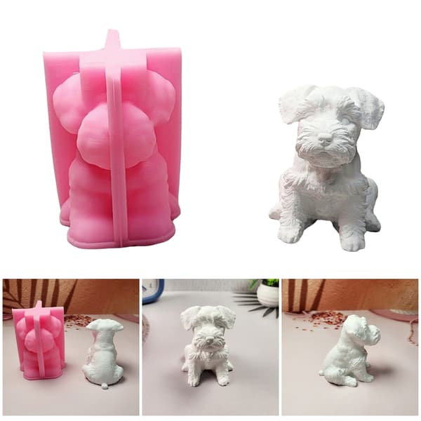 3D Hundeform Silikoneforme Ornament Gipsforme Håndlavede Støbeforme