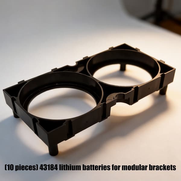 Sammenlåsende plastikbatteristativ til 43184 lithiumceller holdbarhedsetui