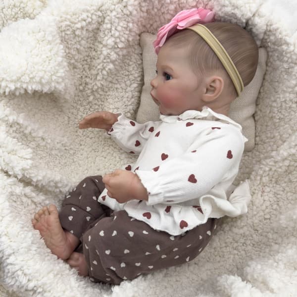 Realistisk Babyflicka Nyfödd Docka 19 tum Silikon Barn Vän Sovande Leksak