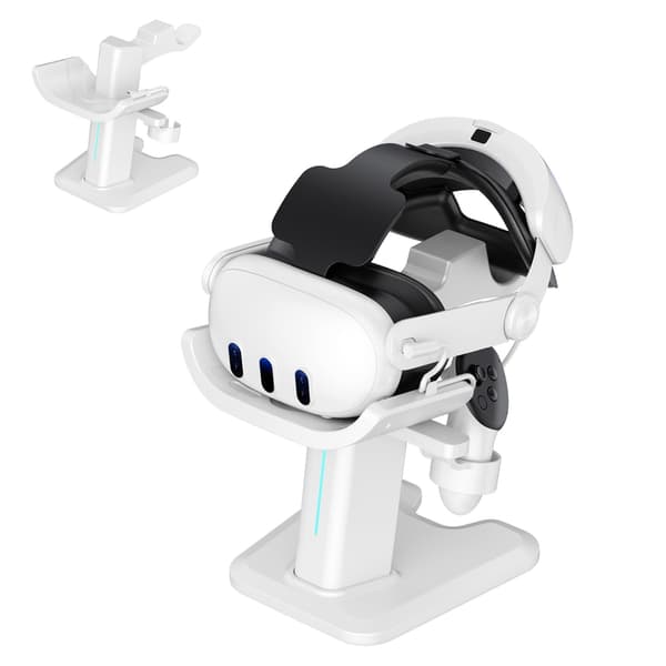 VR Stativ Headset Ladestasjon LED VR Display Stativ Tilbehør for Quest3