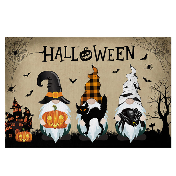 Set med 4 Happy Halloween bordstabletter Spooky Bat Gnome Kök Matbordsmattor Värmebeständig bordsunderlägg Underlägg null - LXM09923