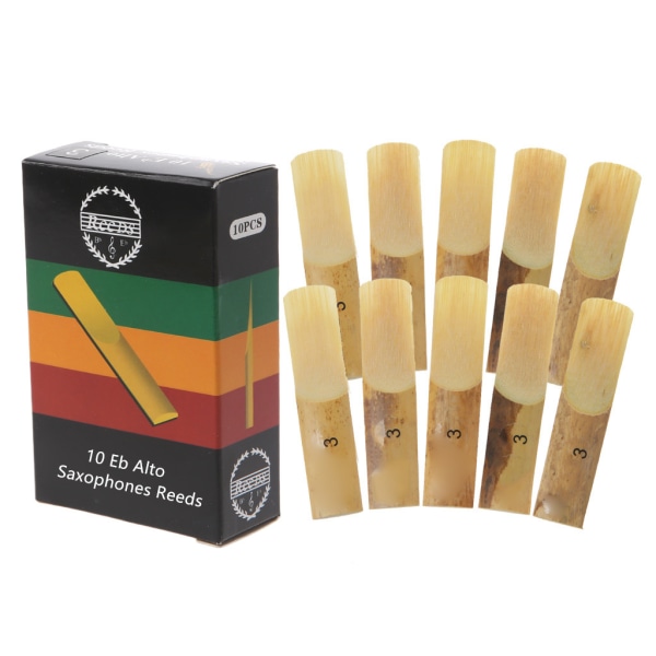 10 stk/boks Sopran Sax Reeds, Sopran BE Sax Reeds 2.0 2.5 3 Sax Reed Styrke 3