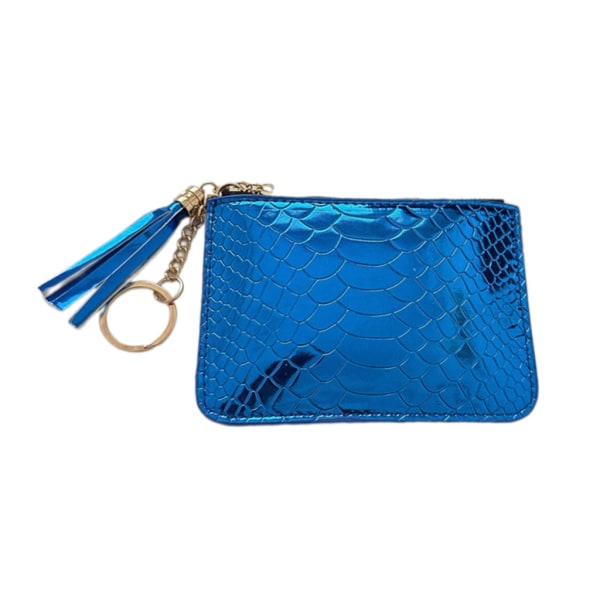 Case Lady Kukkaro tupsuilla Short Wallet Muotikorttikotelo Blue