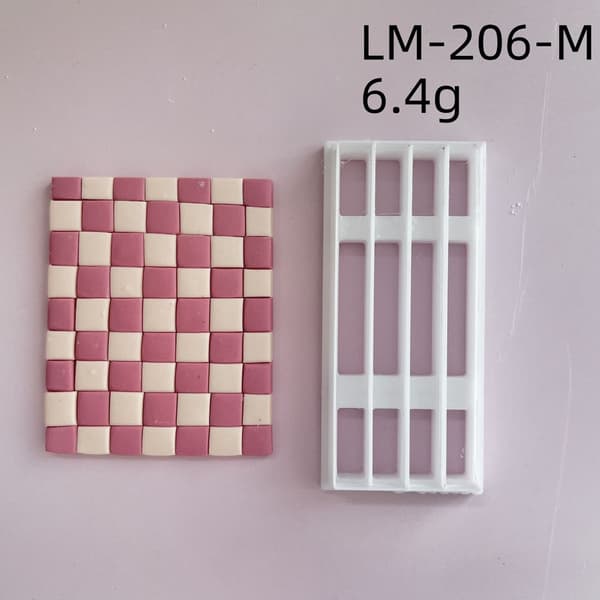 Rutete leirekutter leireformer for øredobber, geometrisk leirekutter