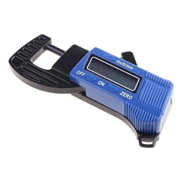 Elektronisk Digital LCD 0-12,7 mm Tykkelsesmåler Karbonfiber Mikrometer Måler